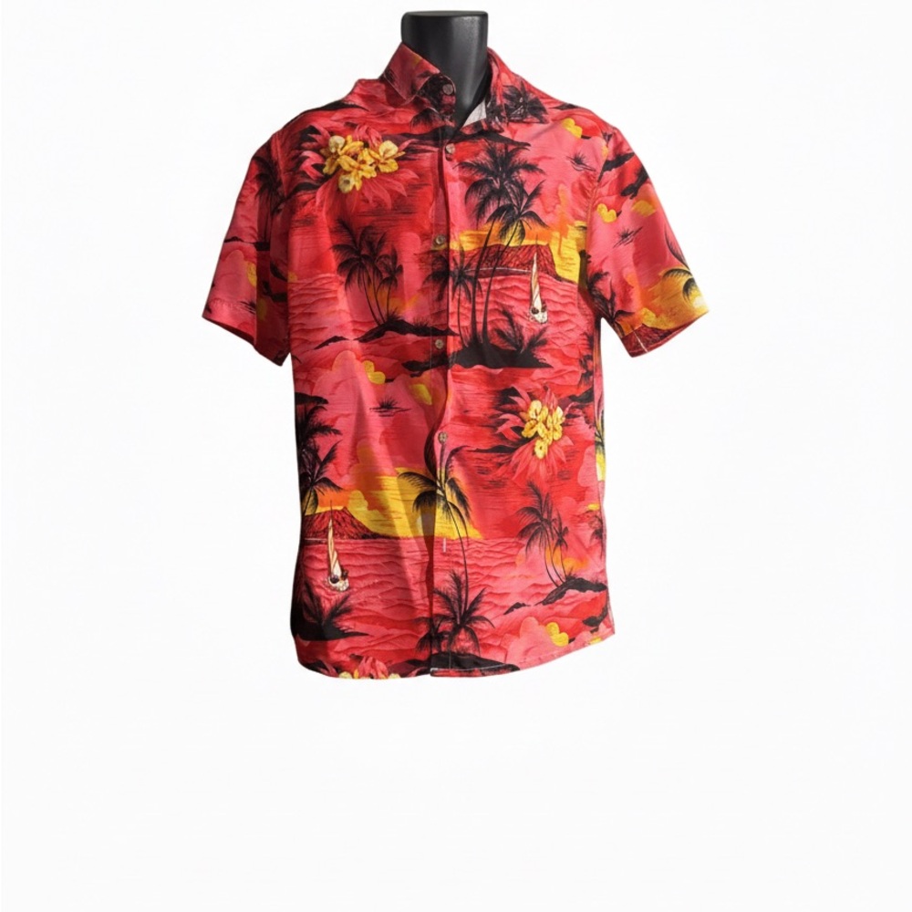 Tropical Red Hawaiian Shirt 2xl